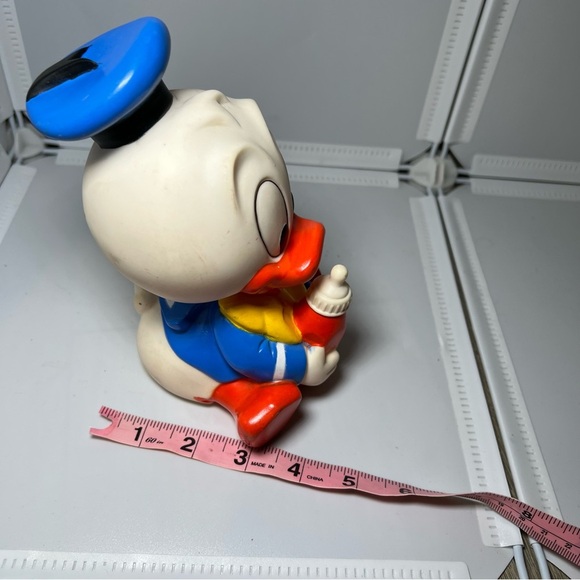 Vintage Disney Baby Donald Duck Rubber Squeak Toy 7” Tall Baby Toys Dog Toys - Picture 4 of 5